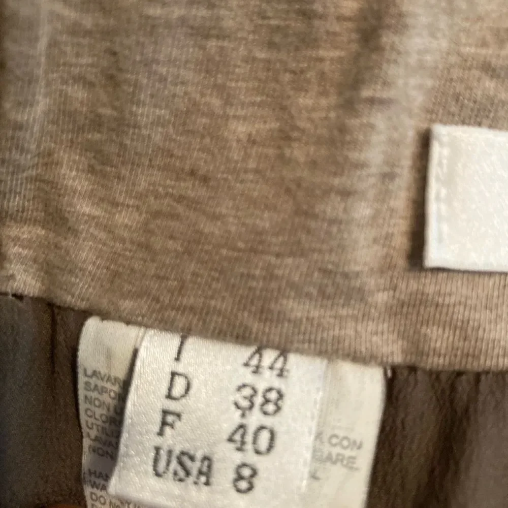 Gunex Italy brown bubble skirt w/ribbon waistband w/ elastic sides lined